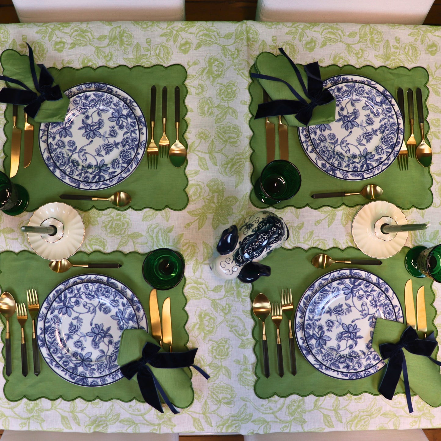 Evergreen Wave Napkin - Set of 4