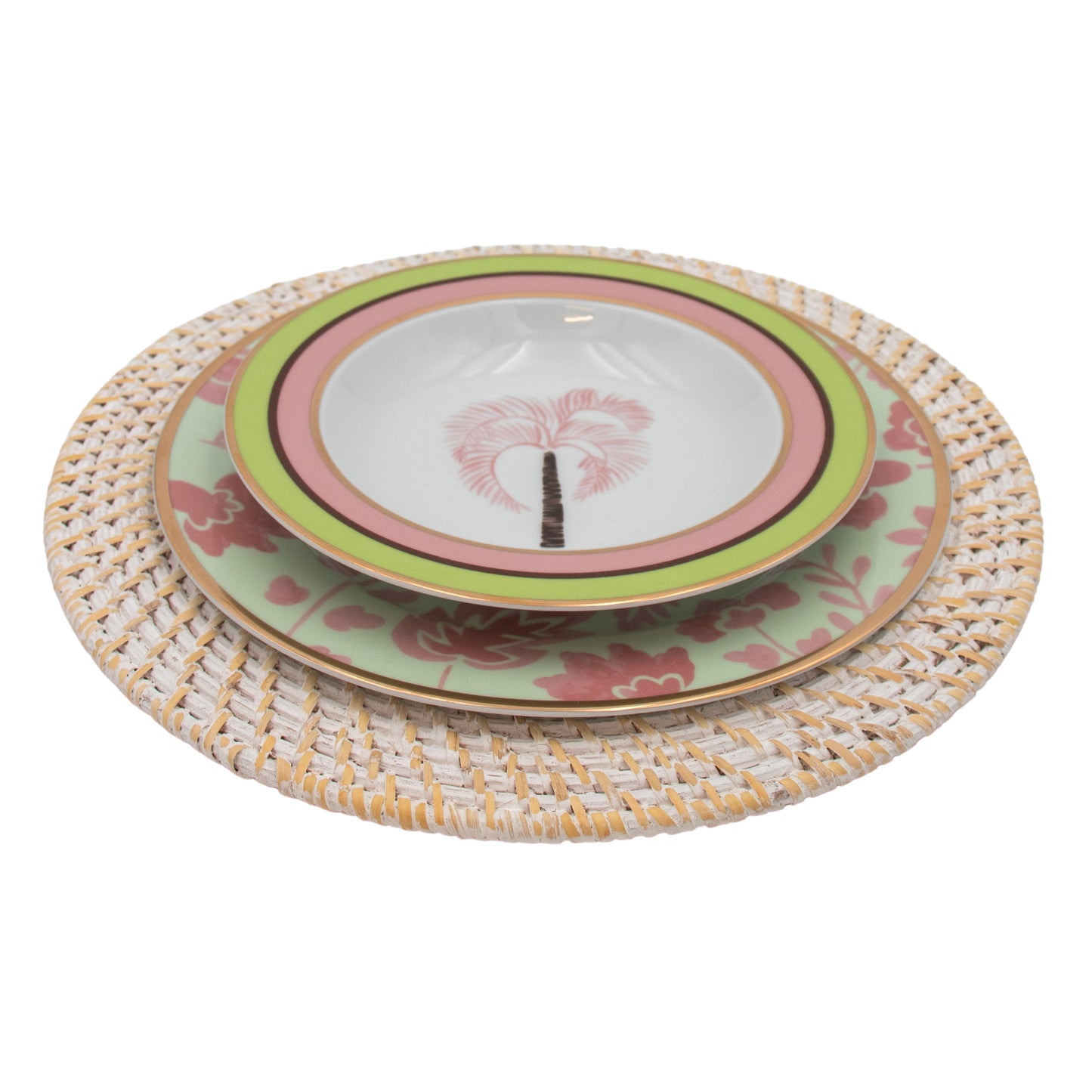 White Heritage Rattan Placemat - Set of 4