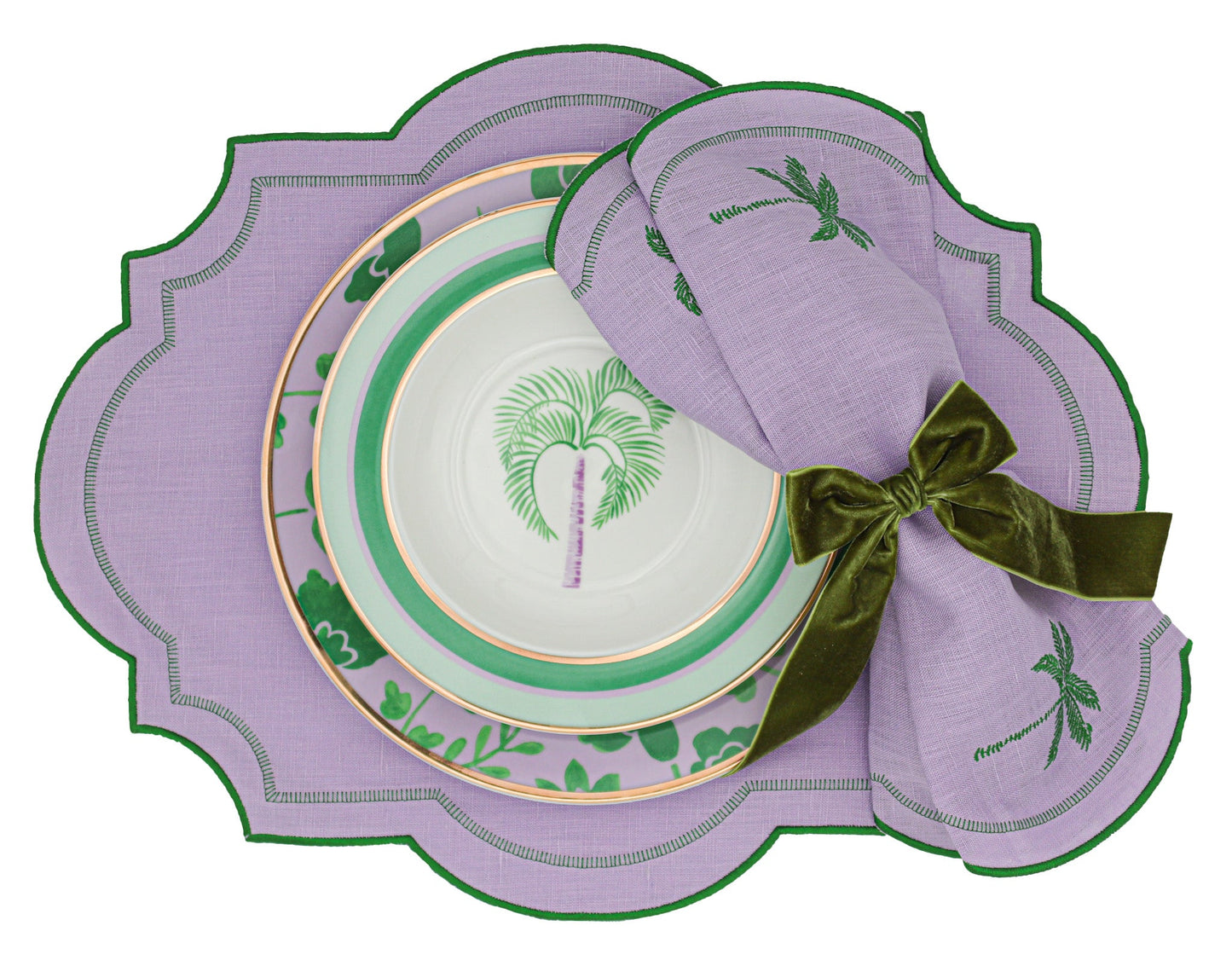 Bernadette Palm Soup Bowl - Set of 4