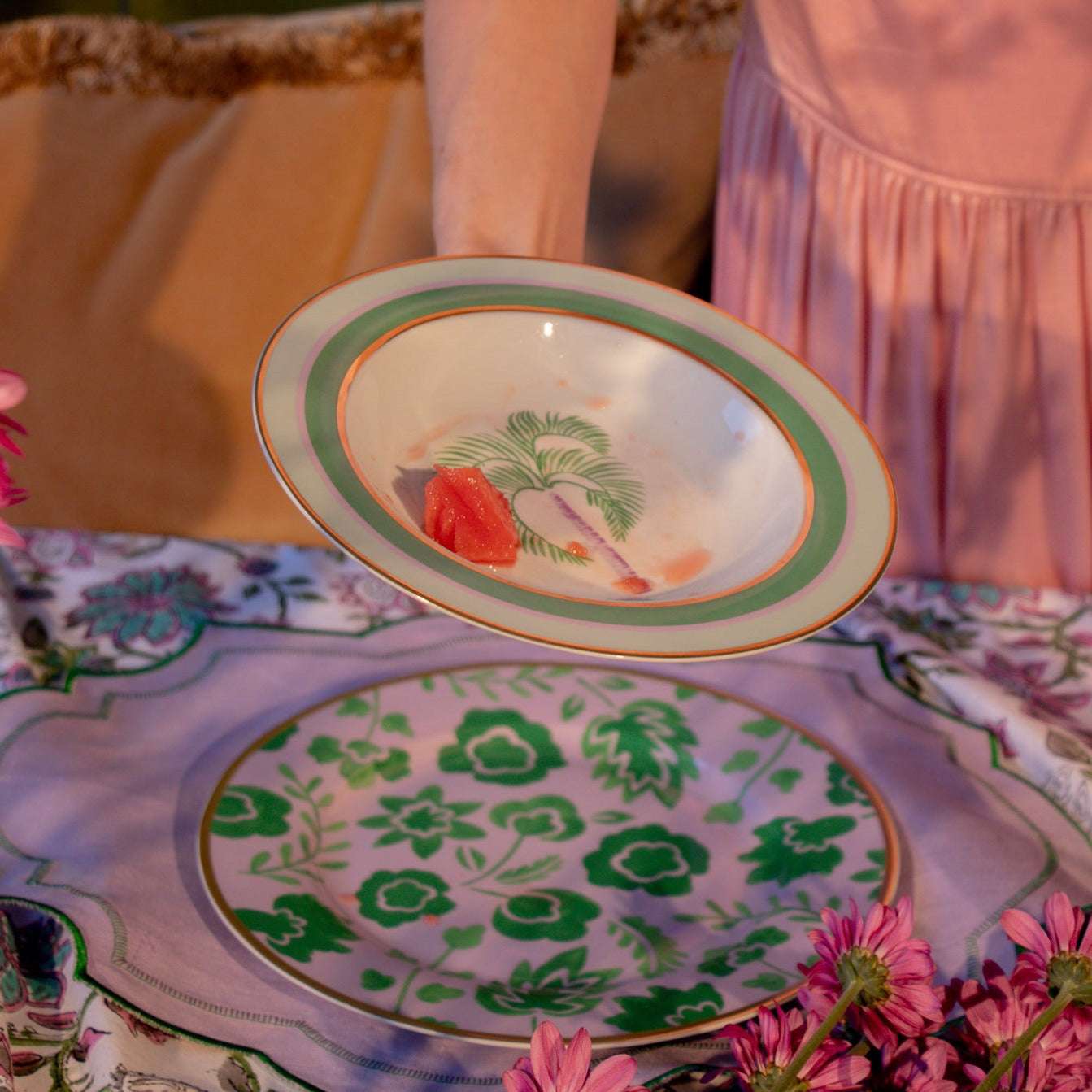 Bernadette Palm Soup Bowl - Set of 4