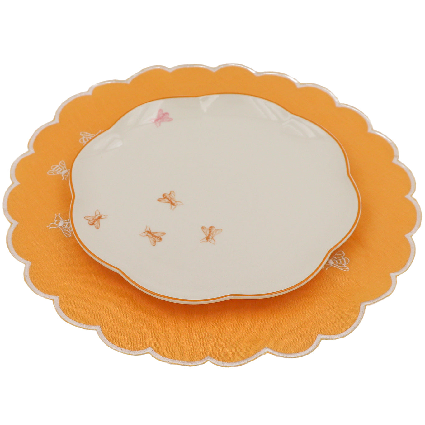 Bumble Voyage Scalloped Dinner Plate - Case of 12 Plates