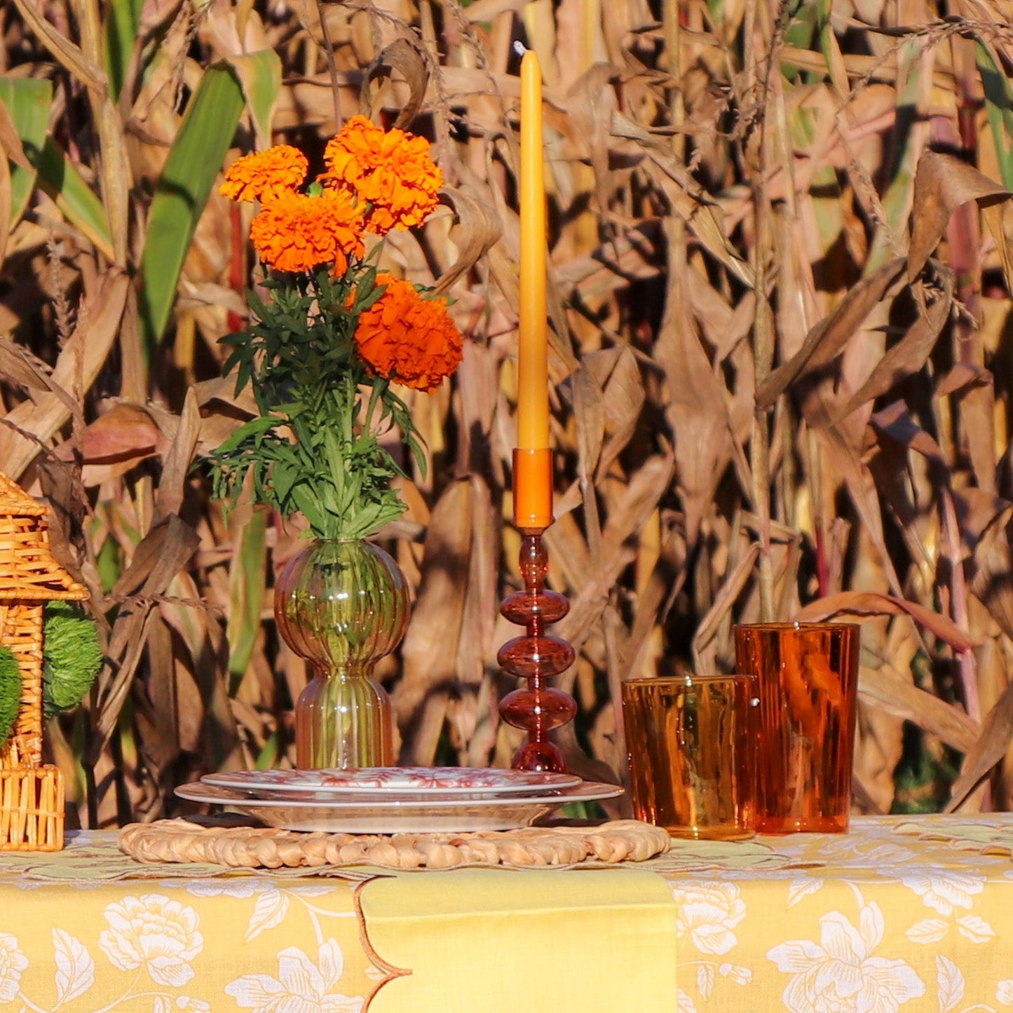 Café Saffron Candle Holder - Pair