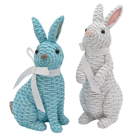 Colette and Milo Rattan Bunnies - Pair