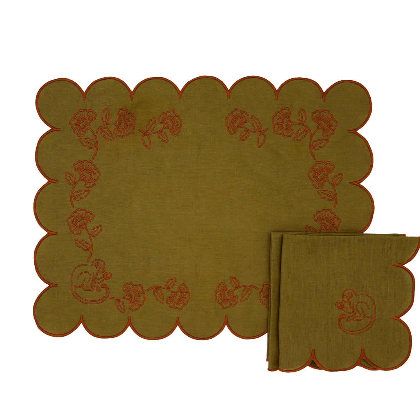 Earthen Pine Placemat - Set of 4