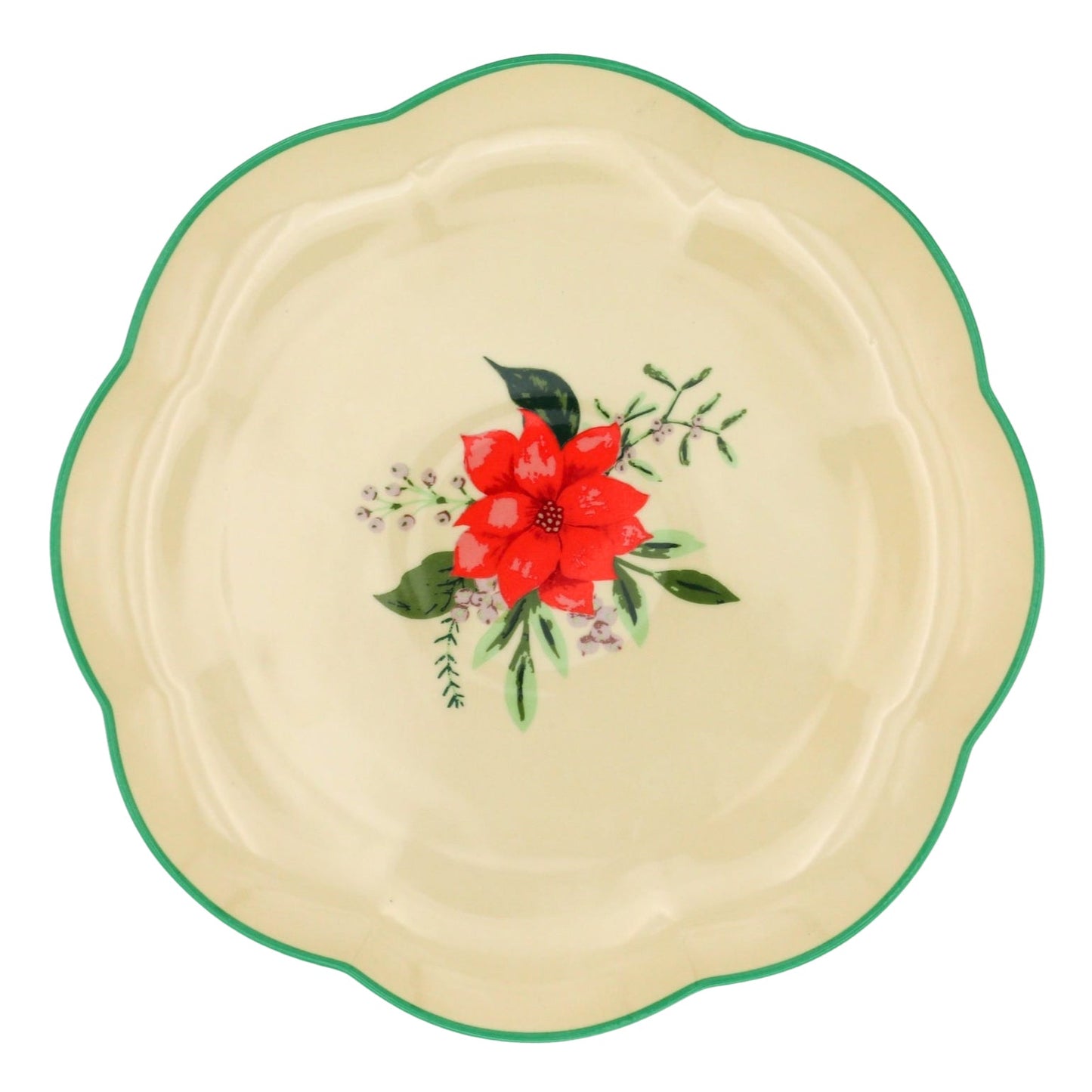 Fabled Flora Scalloped Dinner Plate - Case of 12 Plates