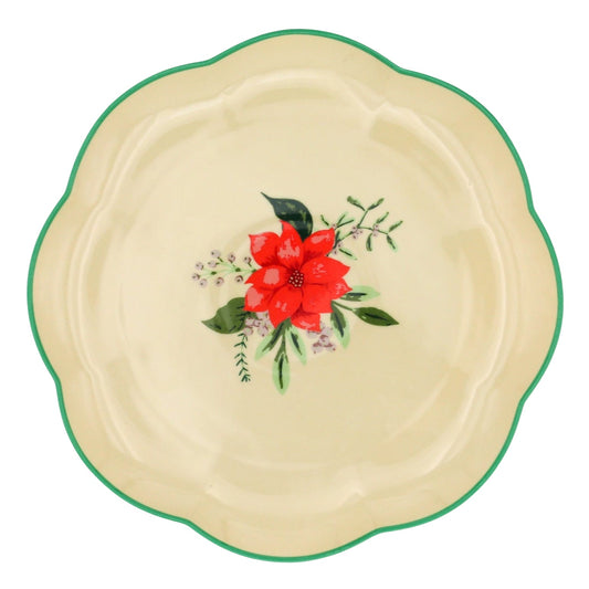 Fabled Flora Scalloped Dinner Plate - Case of 12 Plates
