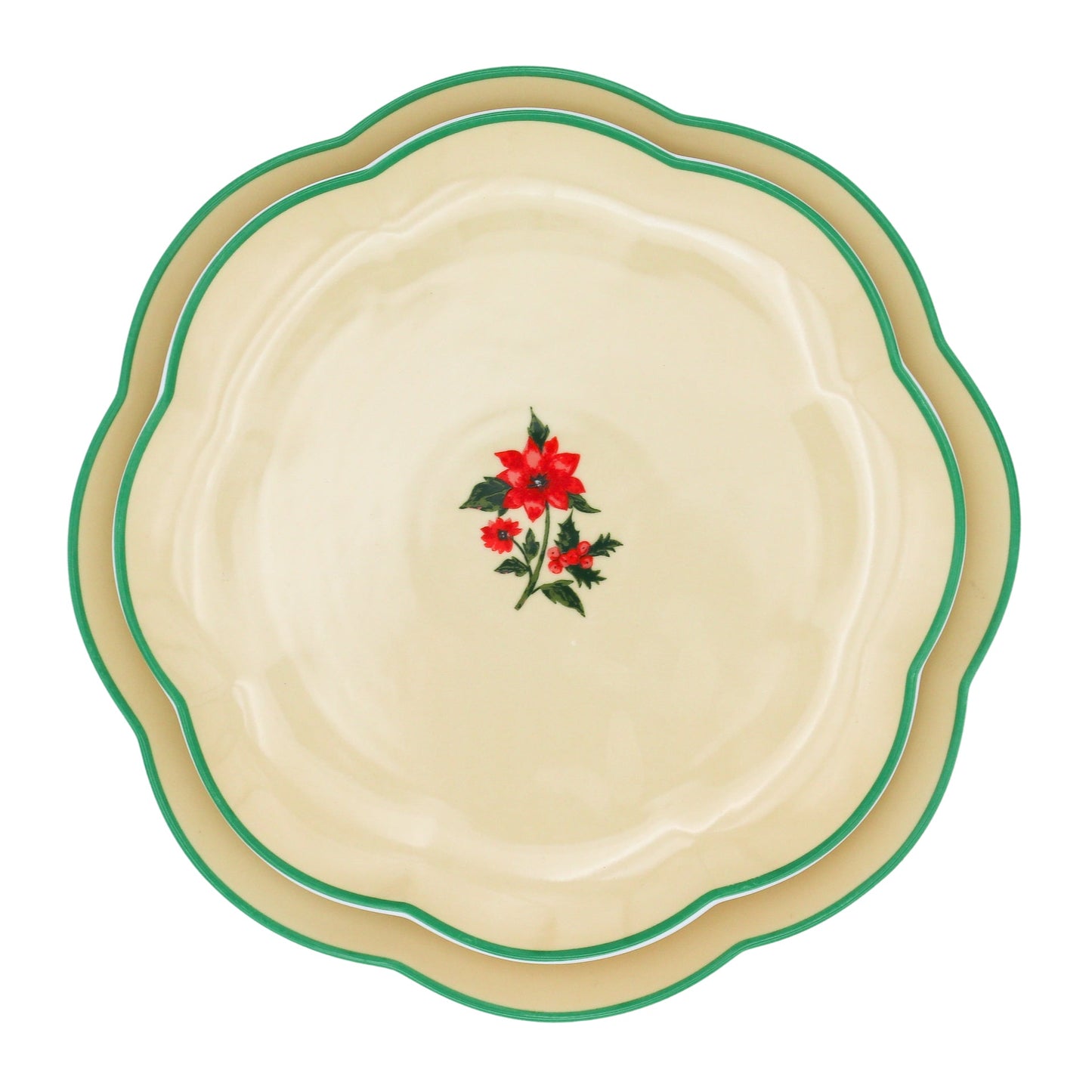 Fabled Flora Scalloped Dinner Plate - Case of 12 Plates