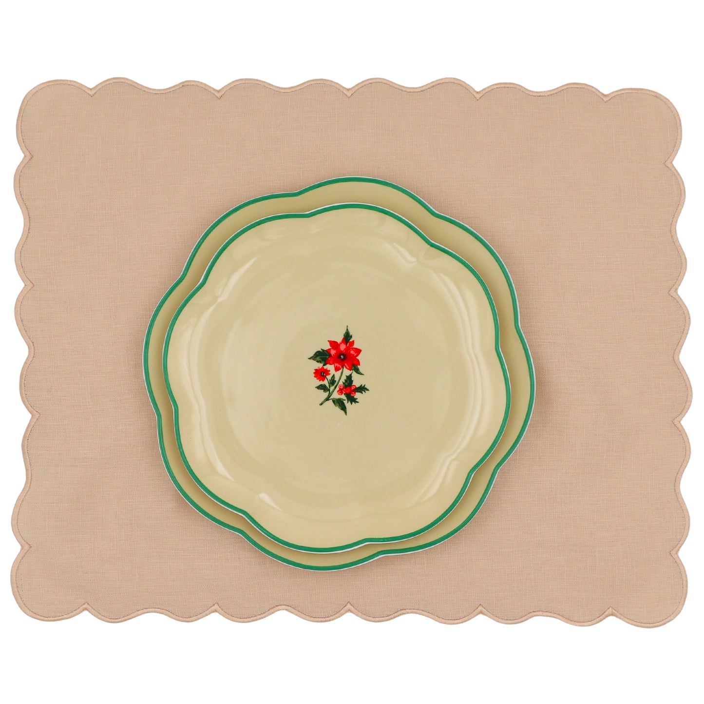 Fabled Flora Scalloped Dinner Plate - Case of 12 Plates