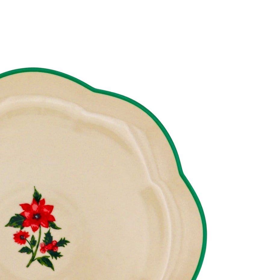 Fabled Flora Scalloped Starter Plate - Set of 4