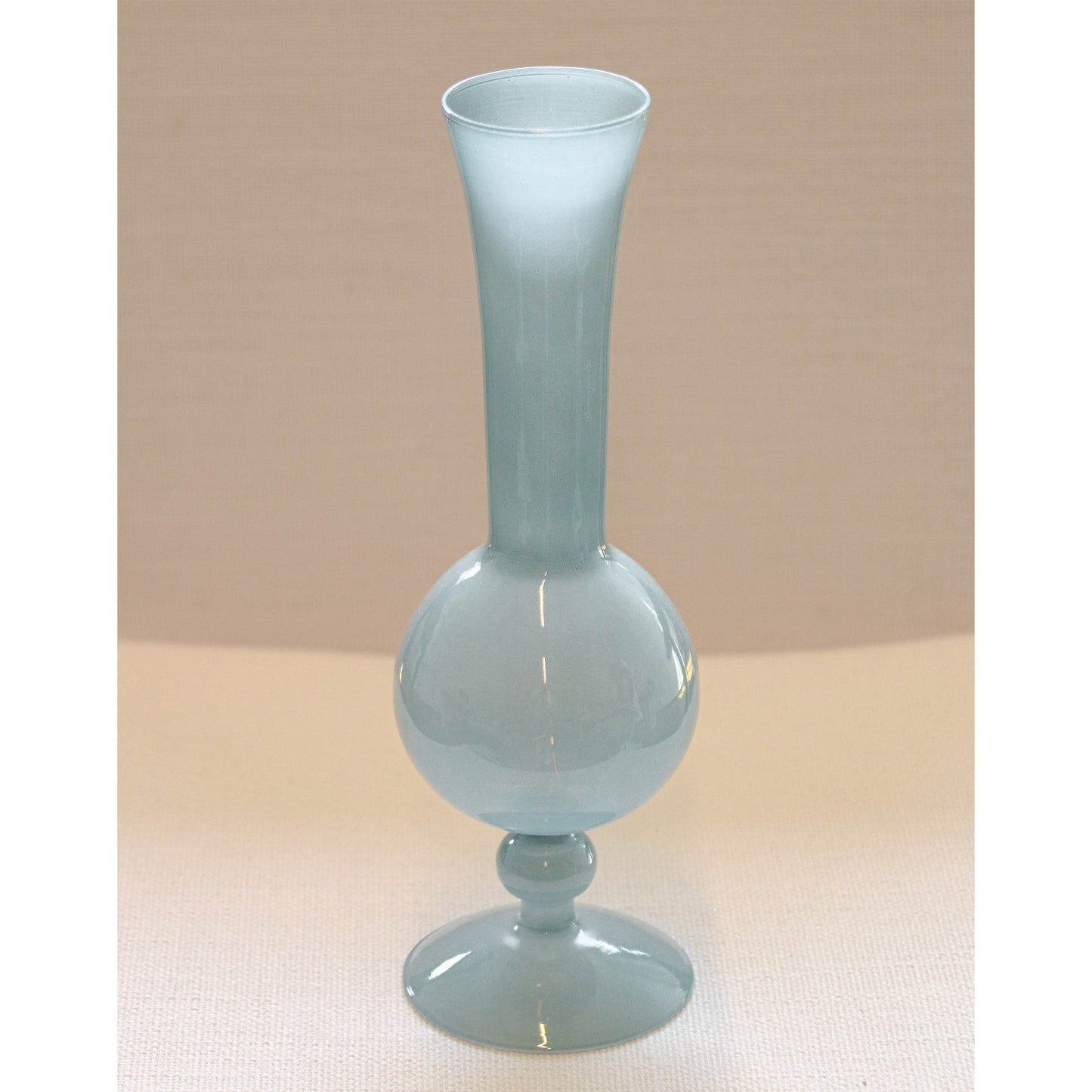 Frosted Blue Haze Vase - Pair