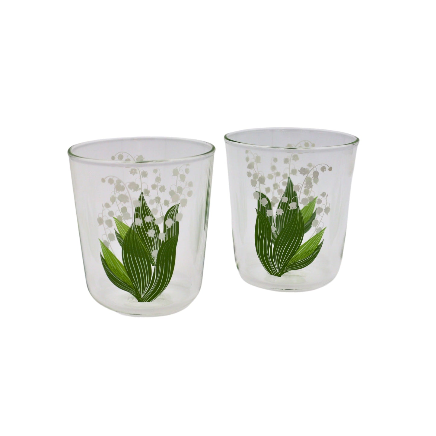 Hand-Painted Lily of the Valley Tumbler - Set of 6
