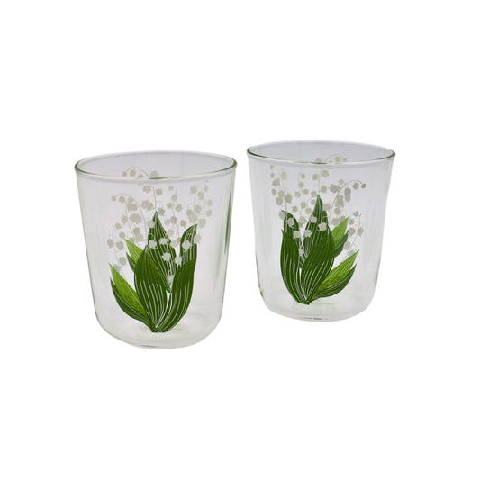 Hand-Painted Lily of the Valley Tumbler - Set of 6