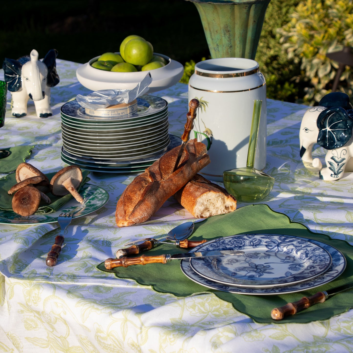 Hand-painted Embera and Nyala Elephants - Pair