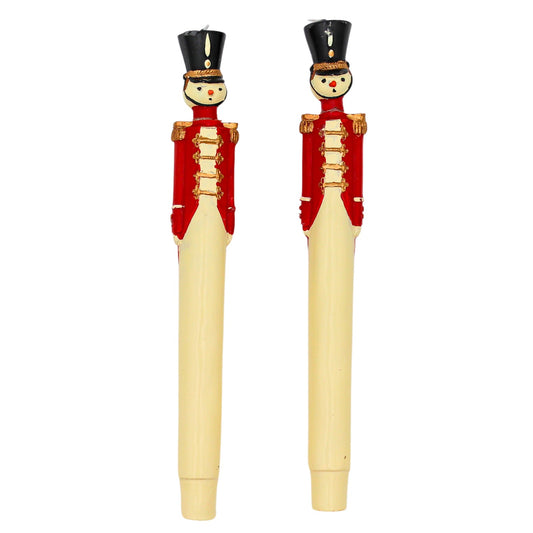 Handpainted Red Royal Guard Candle - Pack of 2