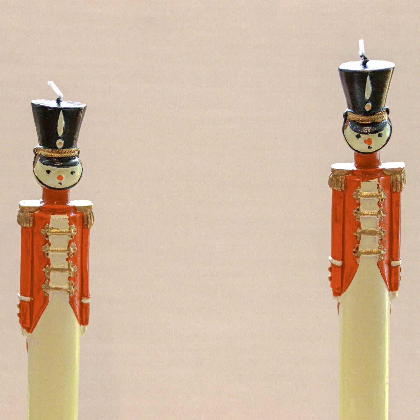 Handpainted Red Royal Guard Candle - Pack of 2