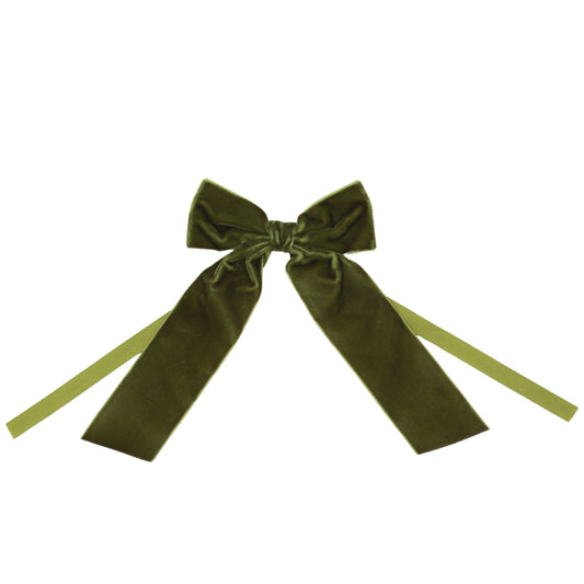 Large Forest Green Velvet Napkin Bow Tie - Set of 6