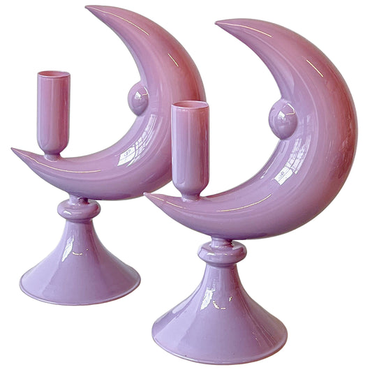 Lilac Crescent Moon Candle Holder - Case of 9 Candle Holders