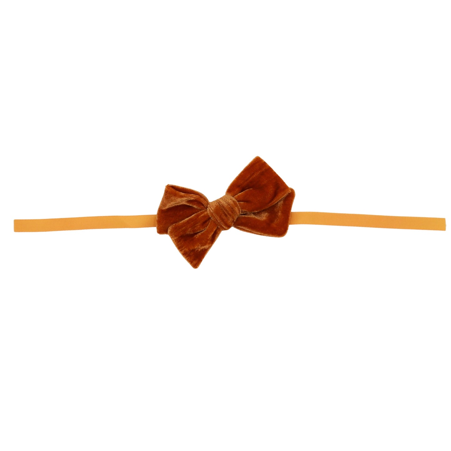 Mustard Velvet Napkin Bow Tie - Set of 6