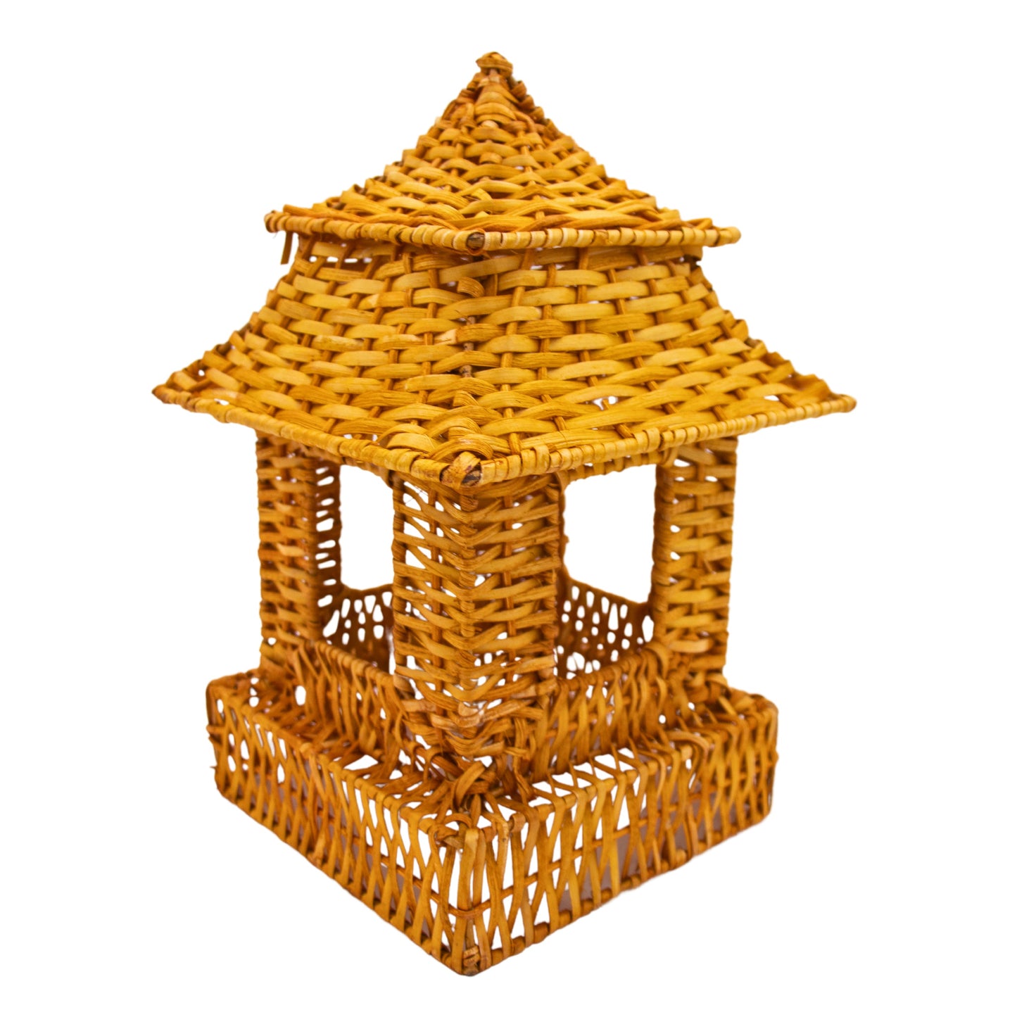 Natural Rattan Pagoda Set - Pair of Large