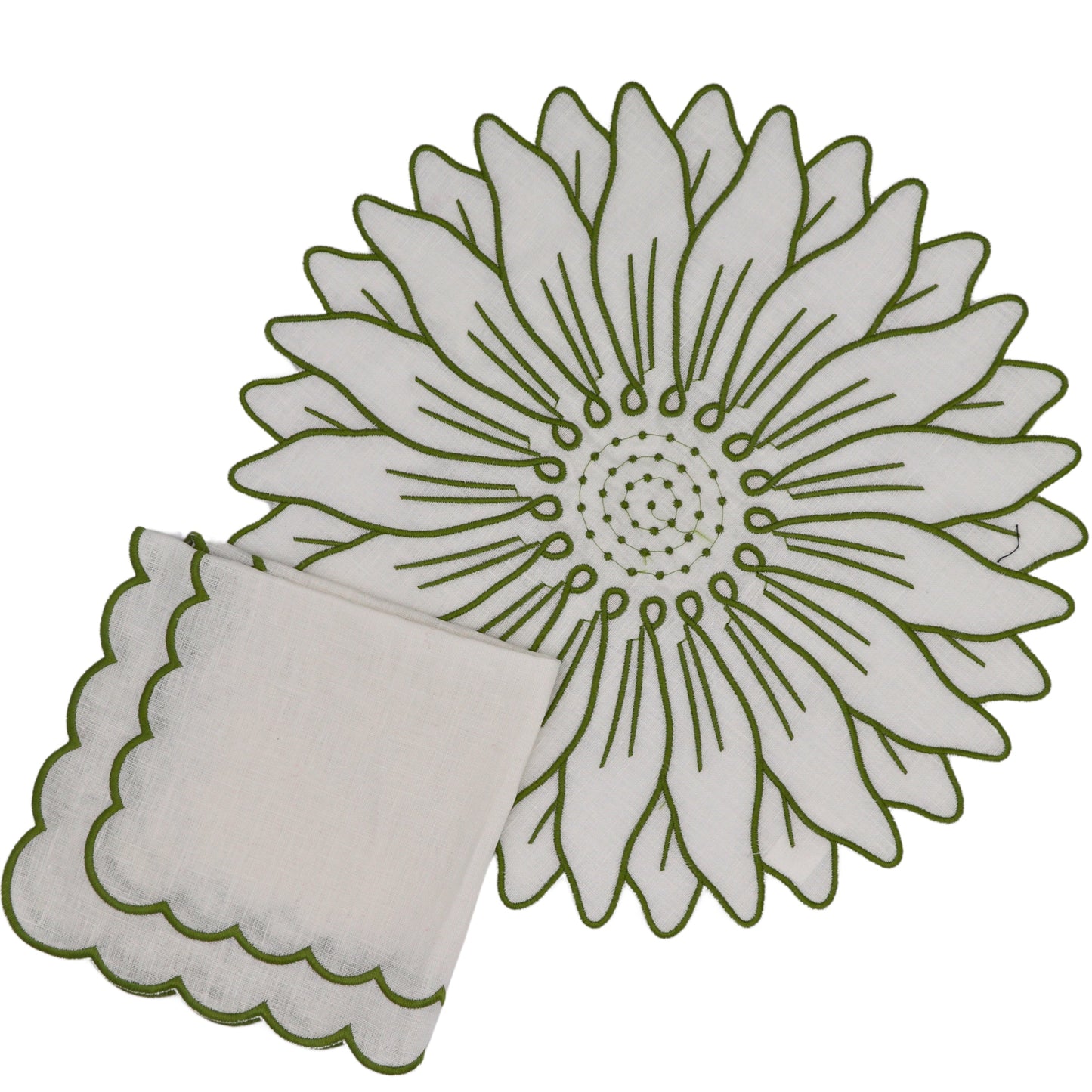 Olive Bloom Napkin - Set of 4