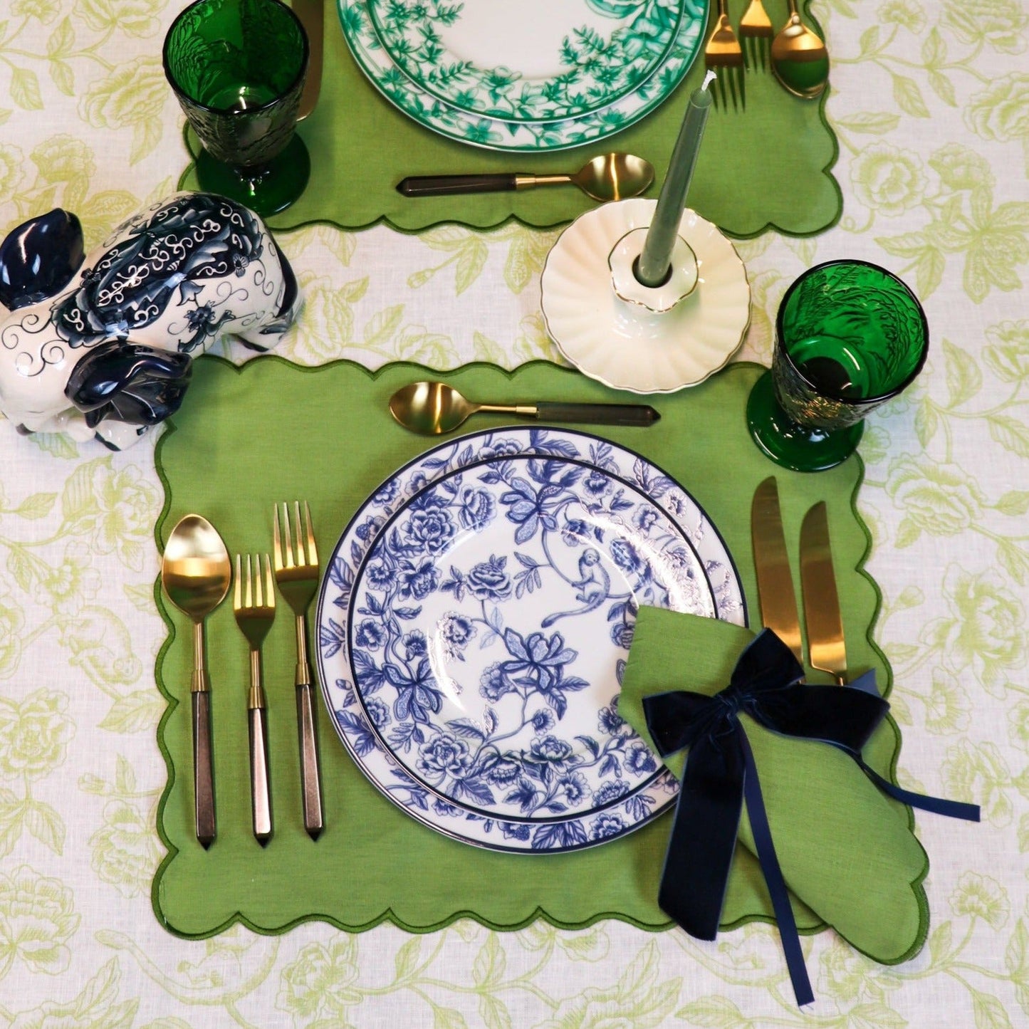 Extra Tall Pine Green Taper Candle, 1 Case of 50 Candles (4 in each pack)