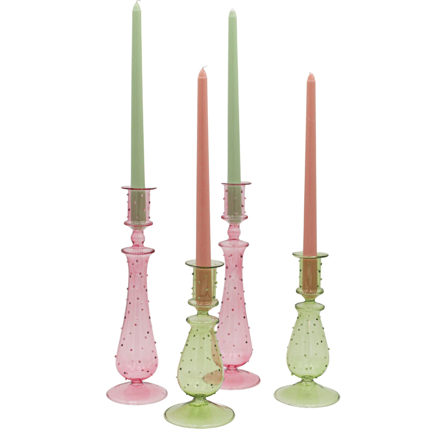 Pistachio Cream Taper Candle - Pack of 4 (Extra Tall)