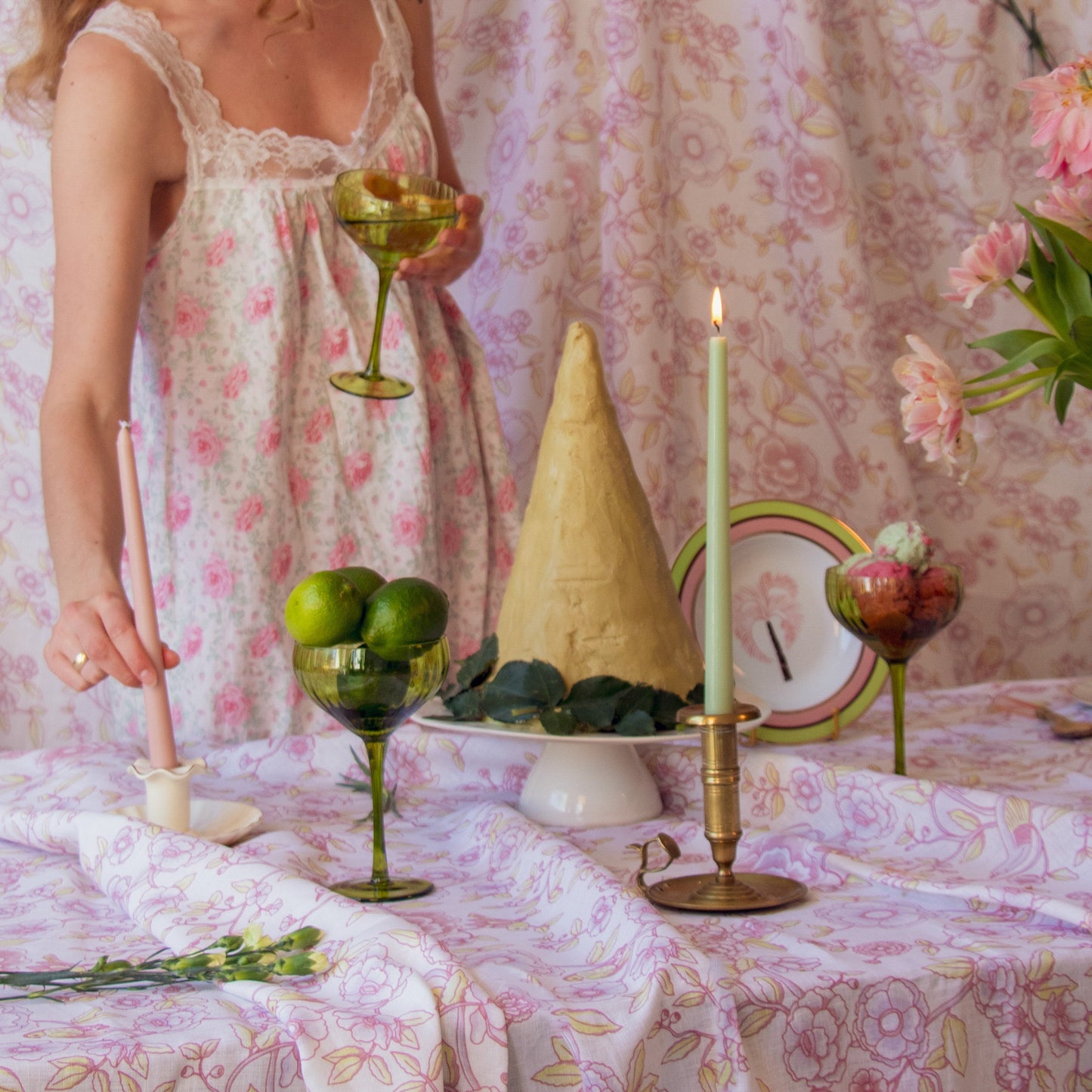 Pistachio Cream Taper Candle - Pack of 4 (Extra Tall)