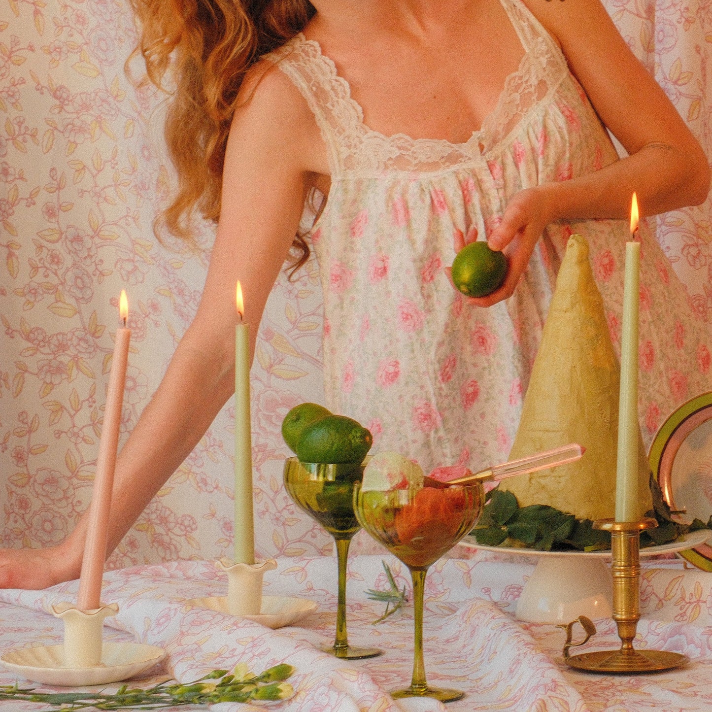 Pistachio Cream Taper Candle - Pack of 4 (Extra Tall)