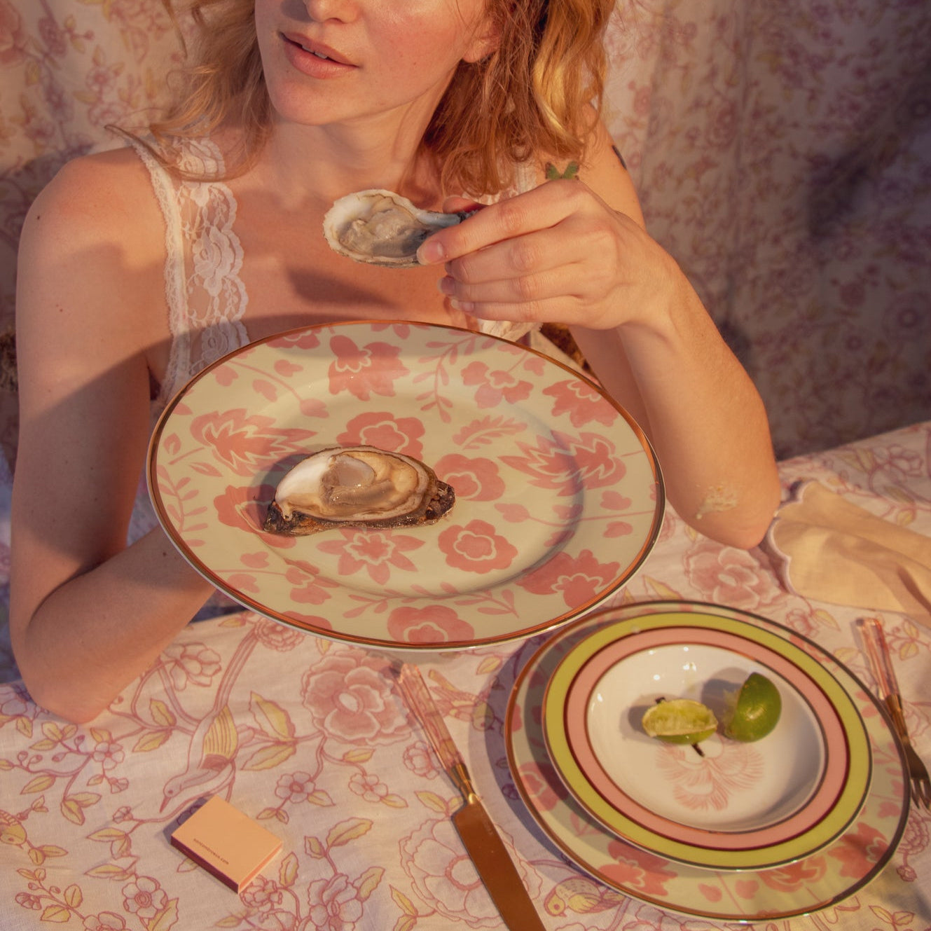 Pistachio & Lychee Leaf Dinner Plate - Set of 4