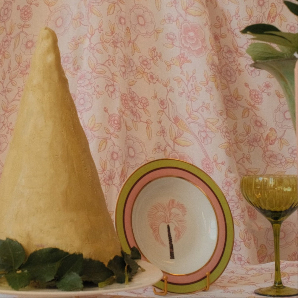 Pistachio & Lychee Palm Soup Bowl - Set of 4