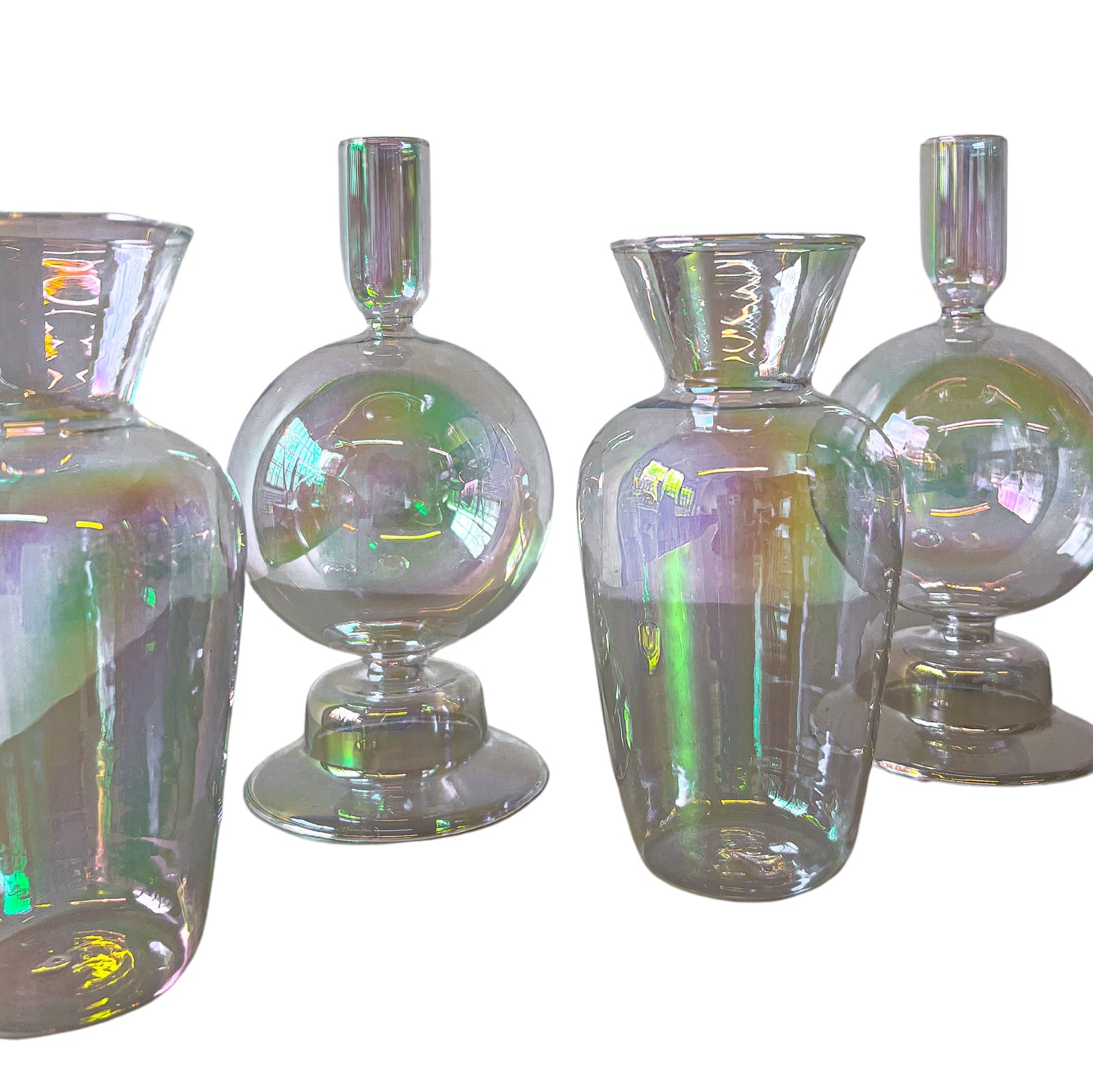 Rainbow Prism Vase - Pair
