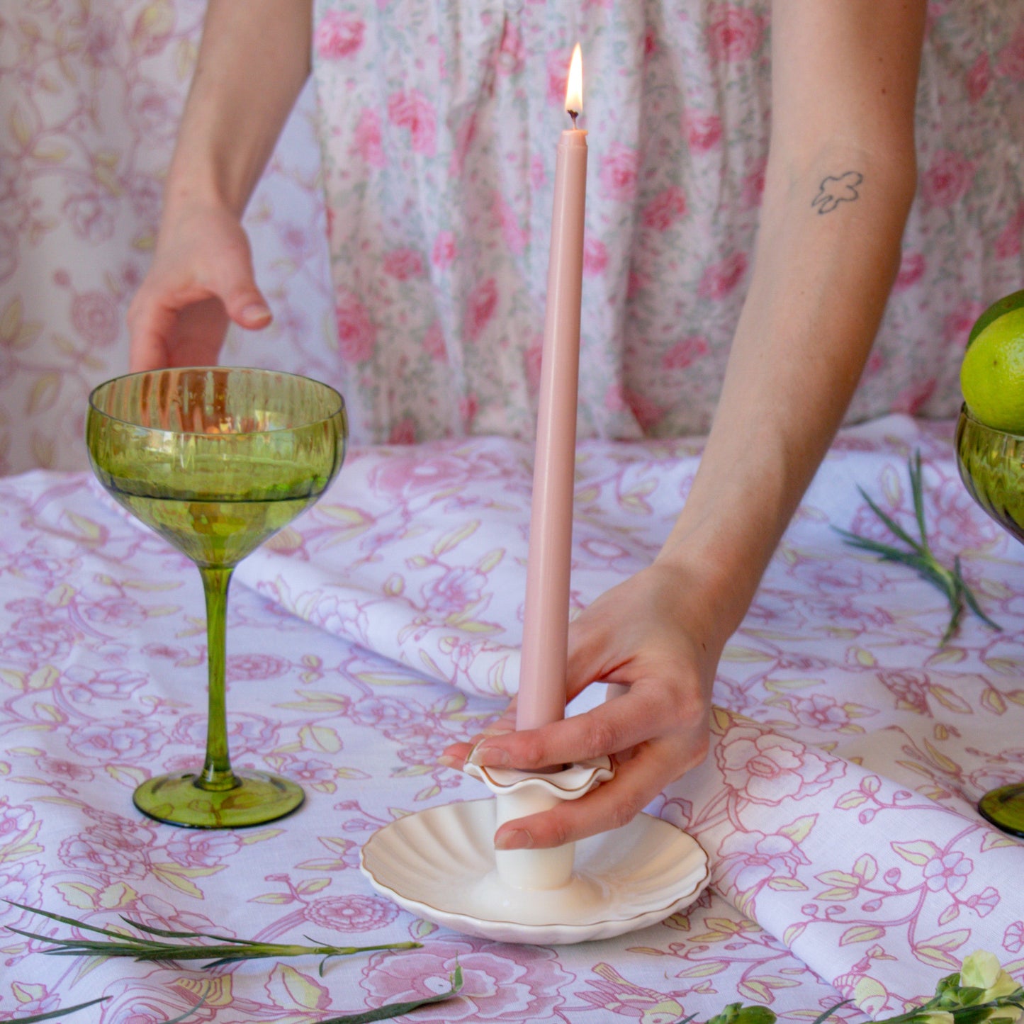 Extra Tall Rose Glow Taper Candle, 1 Case of 50 Candles (4 in each pack)