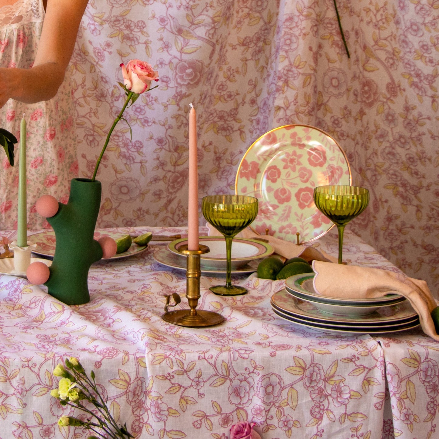 Rose Glow Taper Candle - Pack of 4 (Extra Tall)