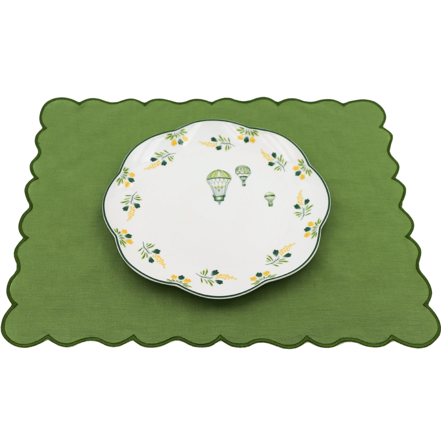 Valensole Lavender Scalloped Dinner Plate - Set of 4