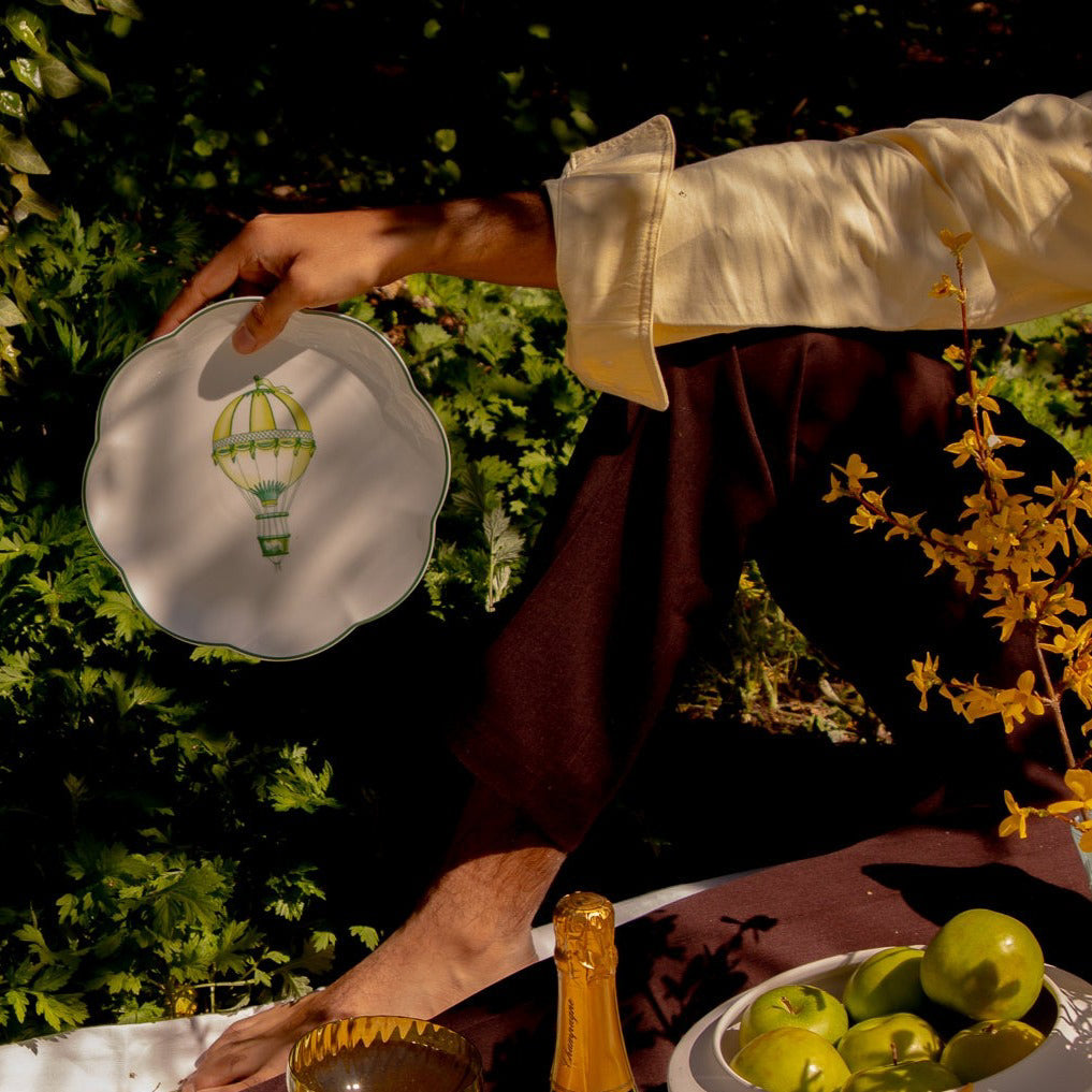 Valensole Lavender Scalloped Starter Plate - Set of 4