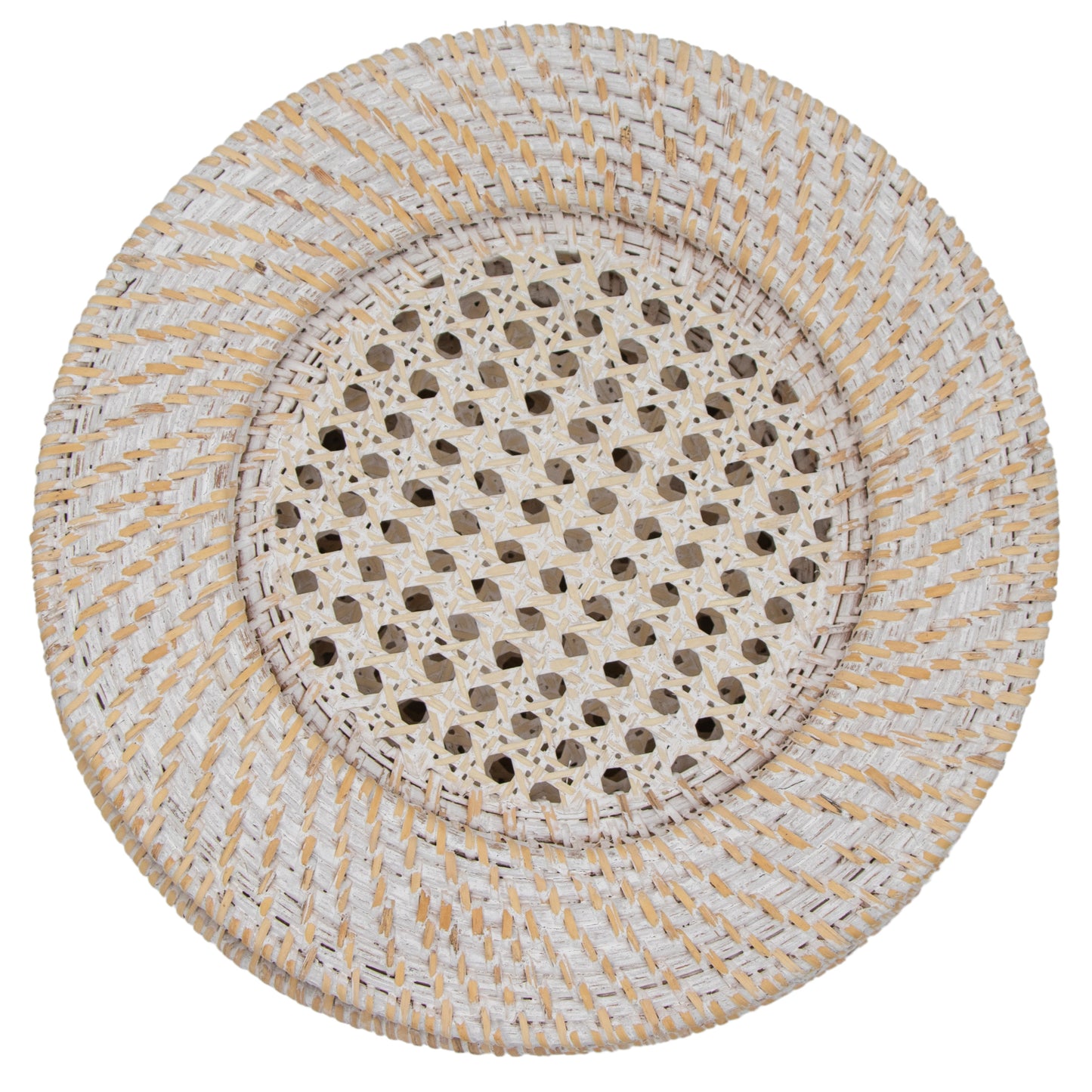 White Heritage Rattan Placemat - Set of 4