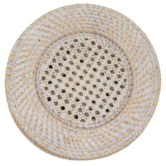 White Heritage Rattan Placemat - Set of 4