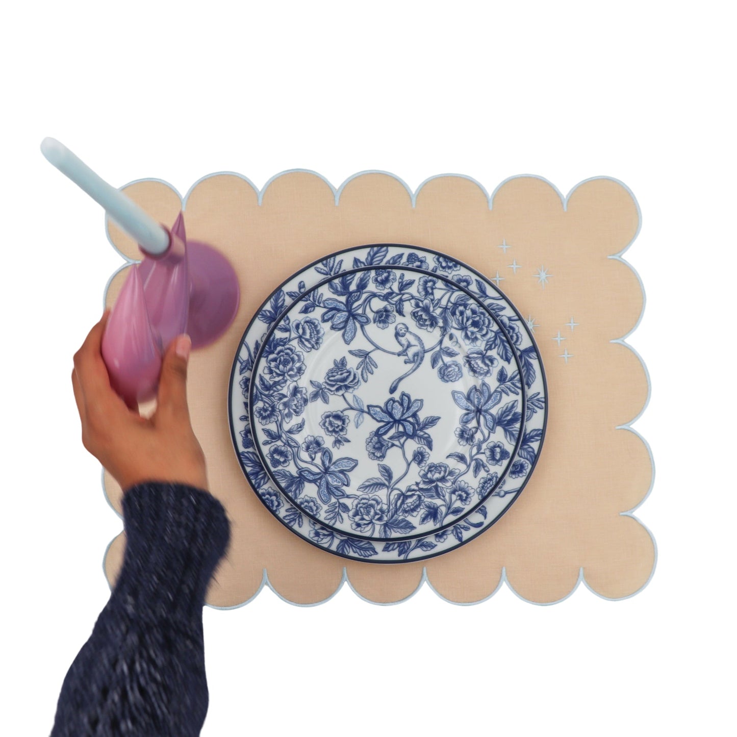 Bombay Blue Starter Plate - Set of 4